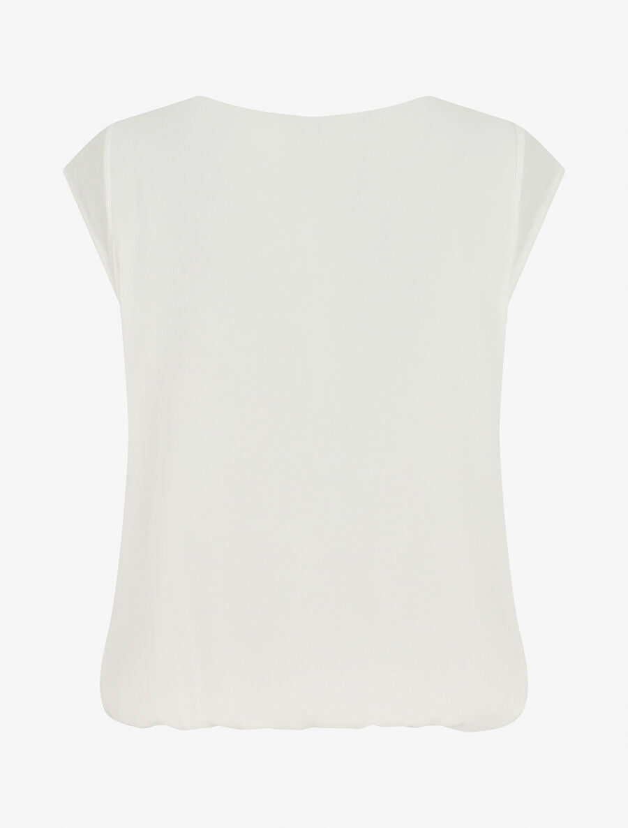 Top cache-coeur uni sans manches - Blanc - 2