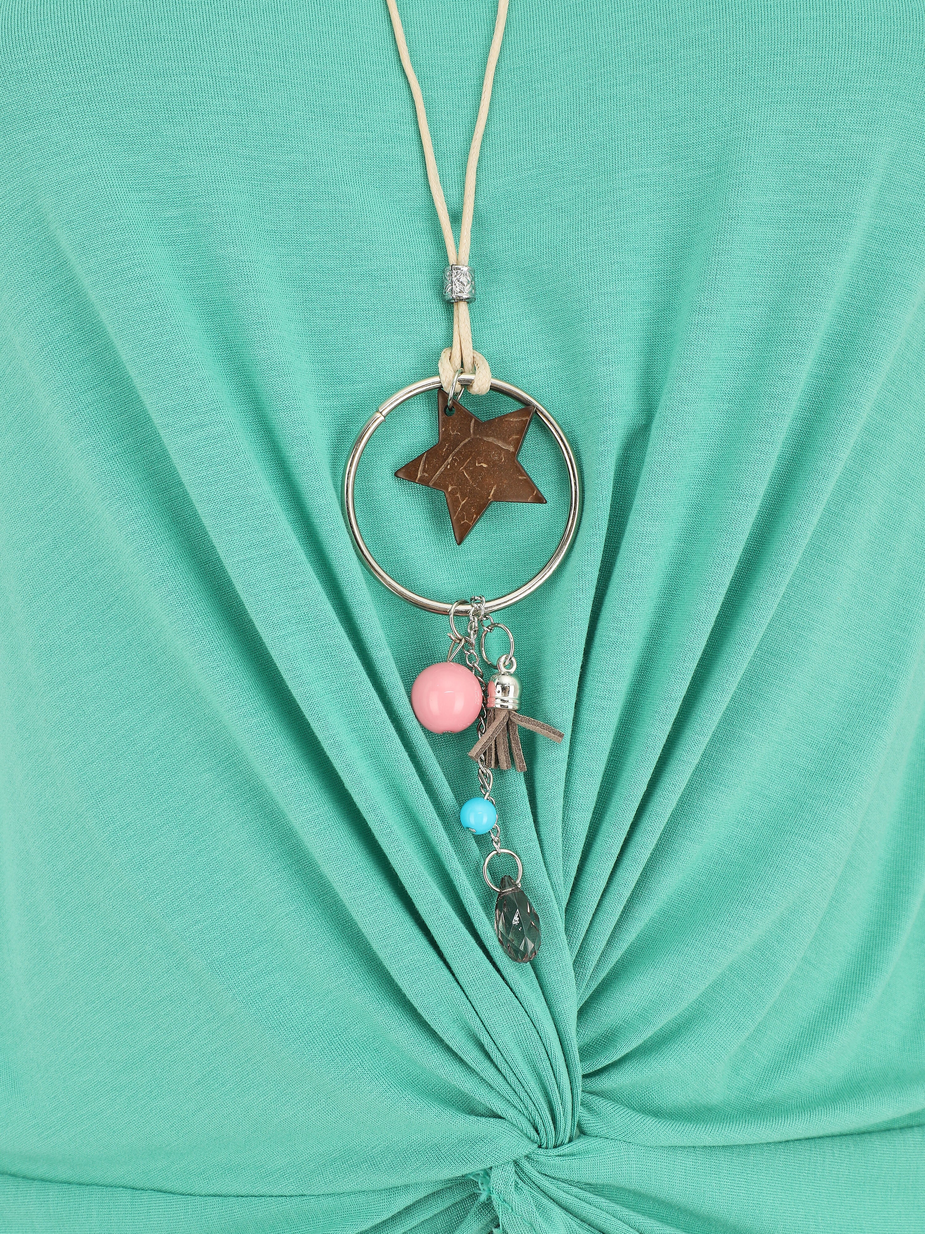 Top sans manches avec noeud - Turquoise - 3