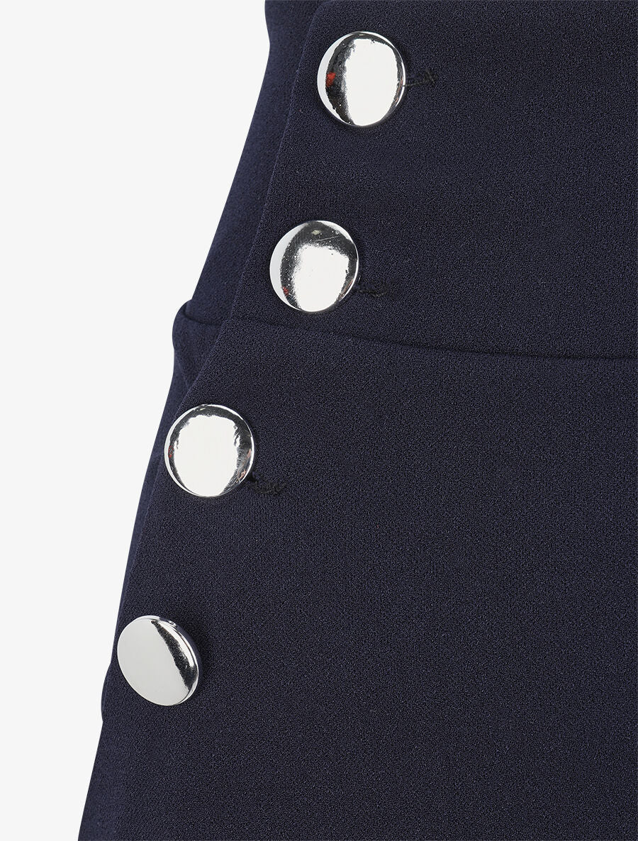 Short à pont taille empire - Marine - 3