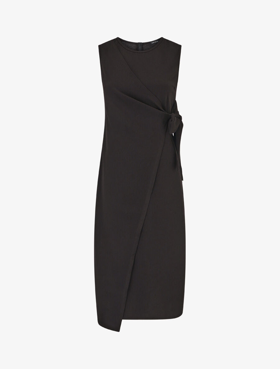Robe style portefeuille et bord fendu - Noir - 1