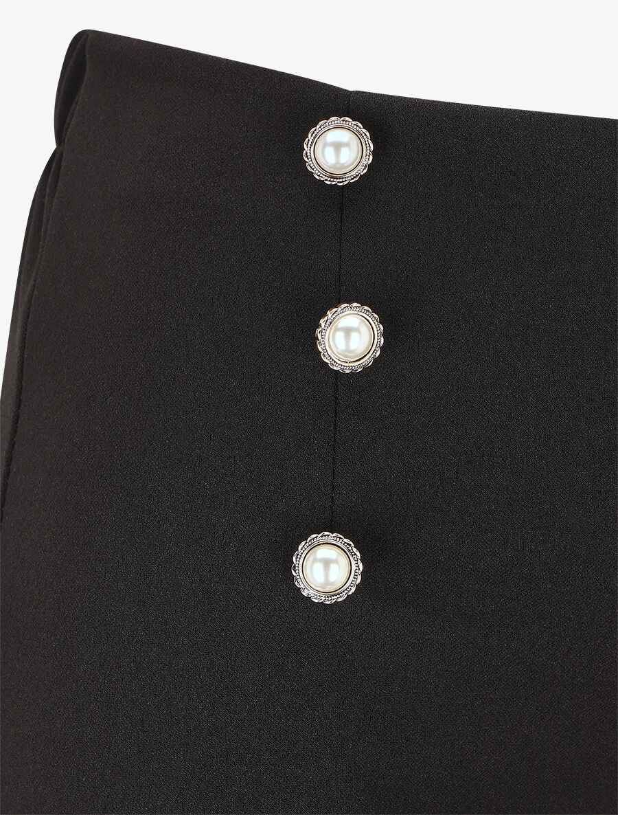 Pantalon fluide coupe droite - Noir - 3