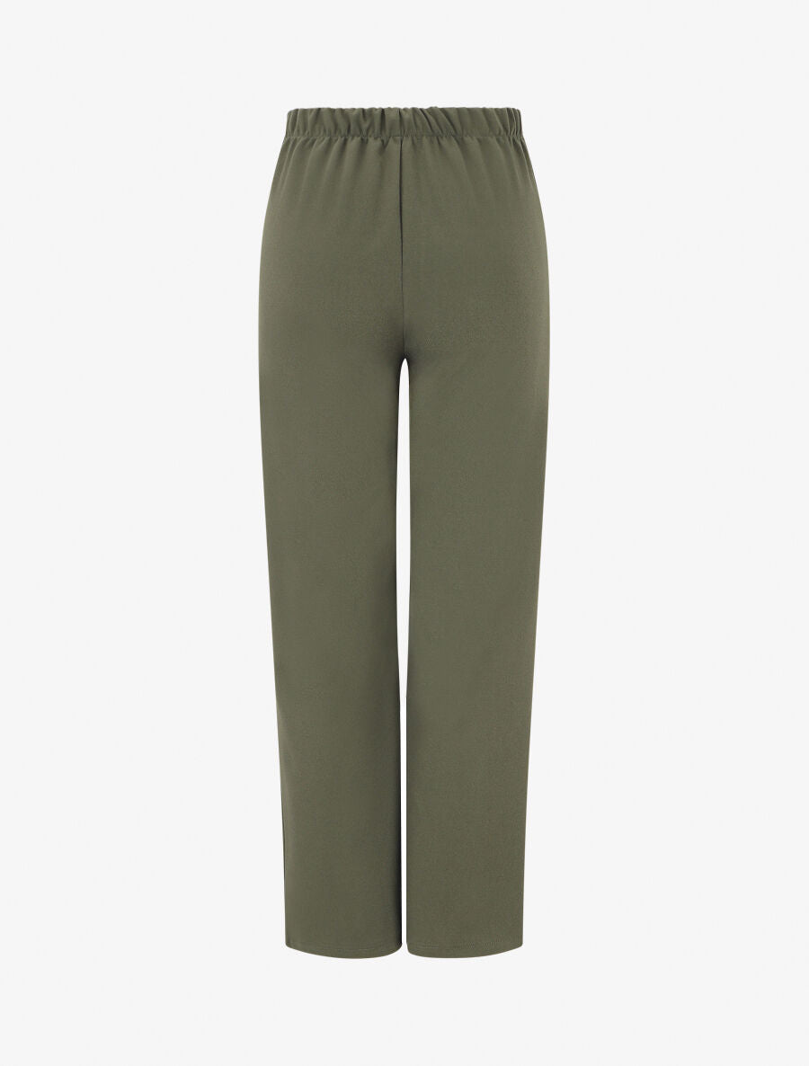 Pantalon fluide coupe droite - Kaki - 2