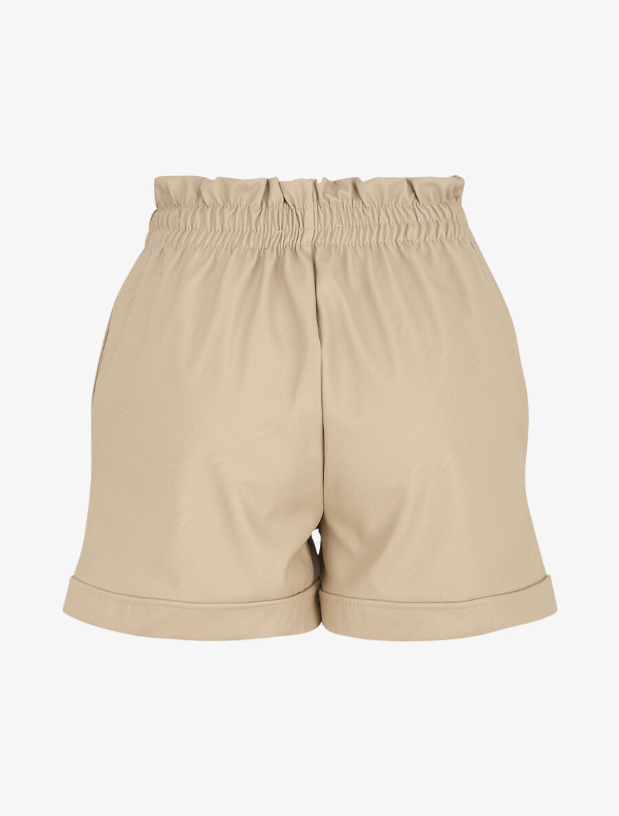 Short paperbag en simili - Beige - 2