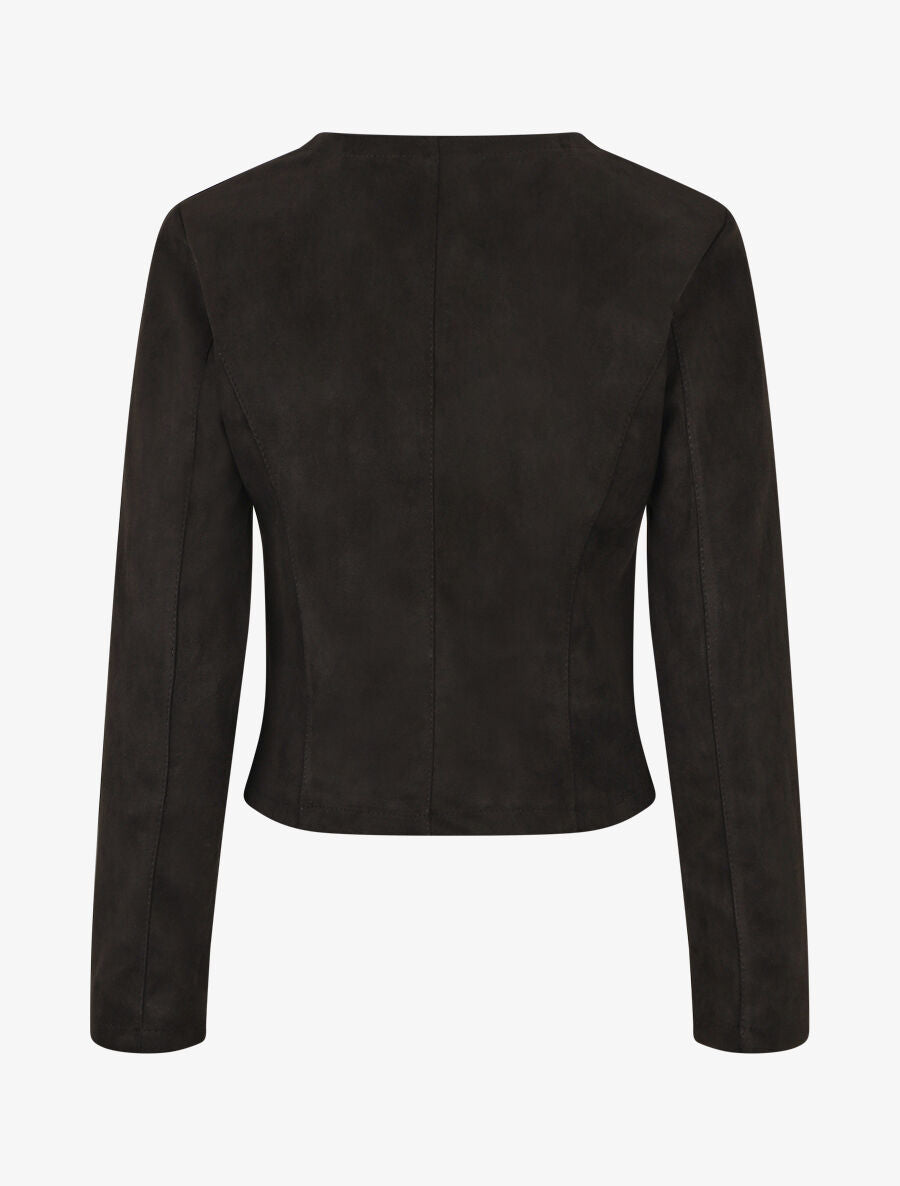 Veste zippée en suédine - Noir - 2