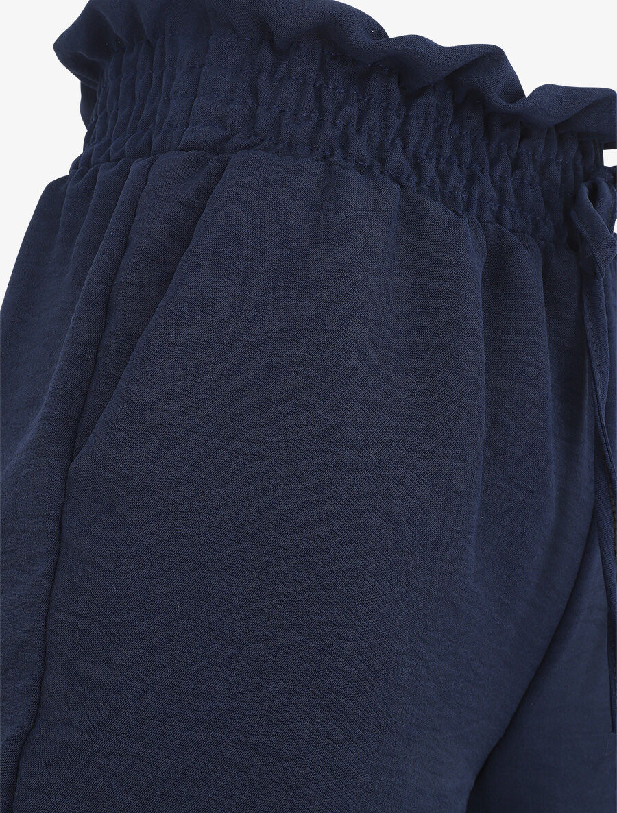 Mini short à taille élastiquée - Marine - 3