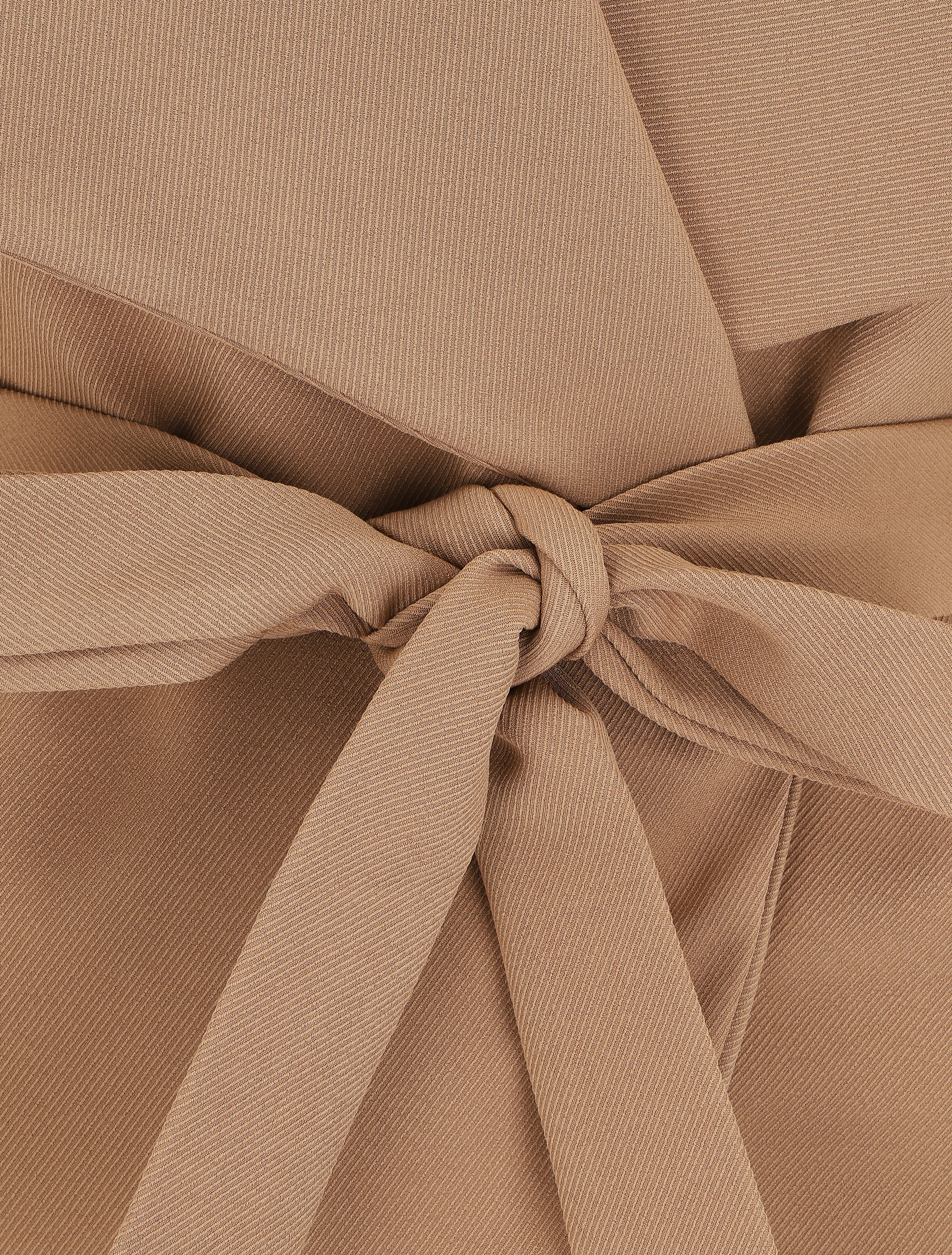 Veste mi-longue col cascade - Taupe - 3