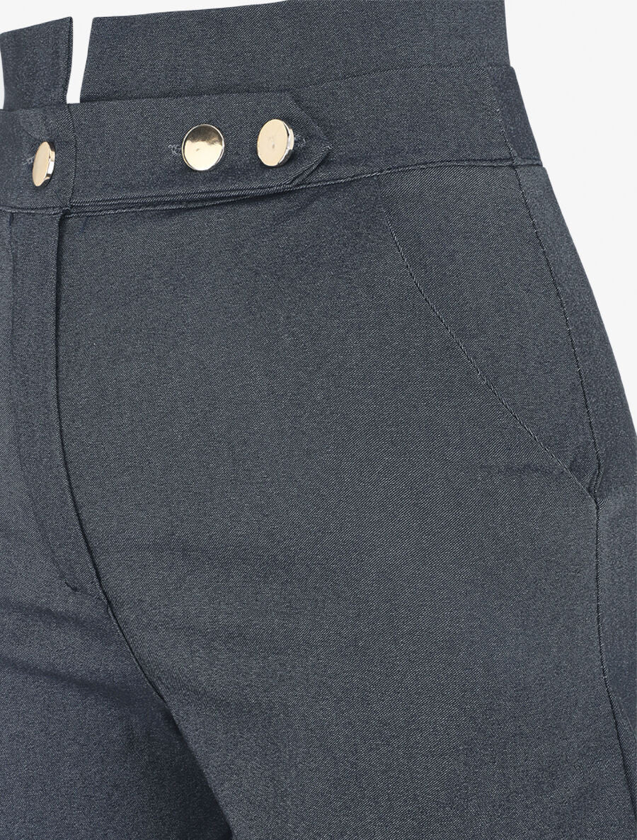 Short ajusté taille haute - Bleu jean - 3