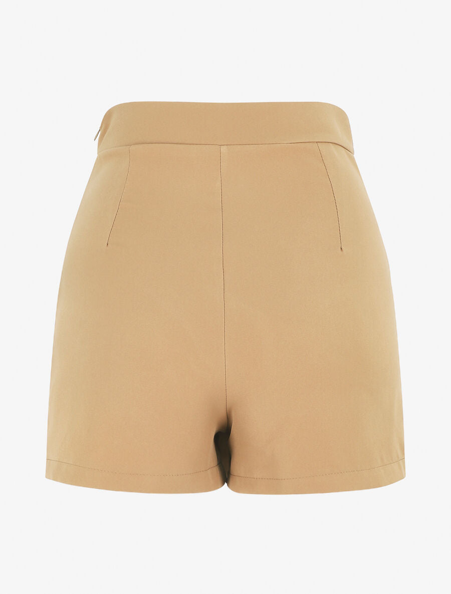 Short jupe taille haute - Beige - 2