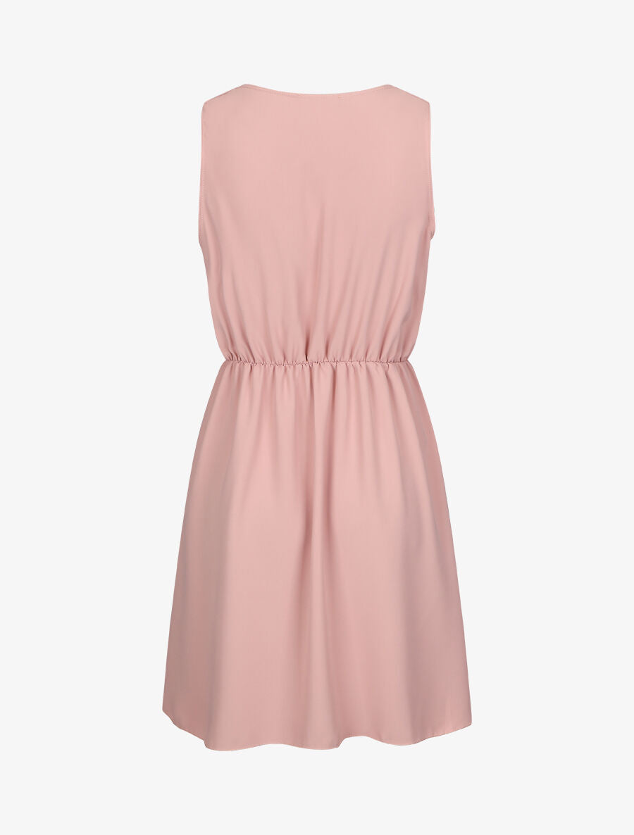 Robe courte sans manches à chaîne - Rose - 2