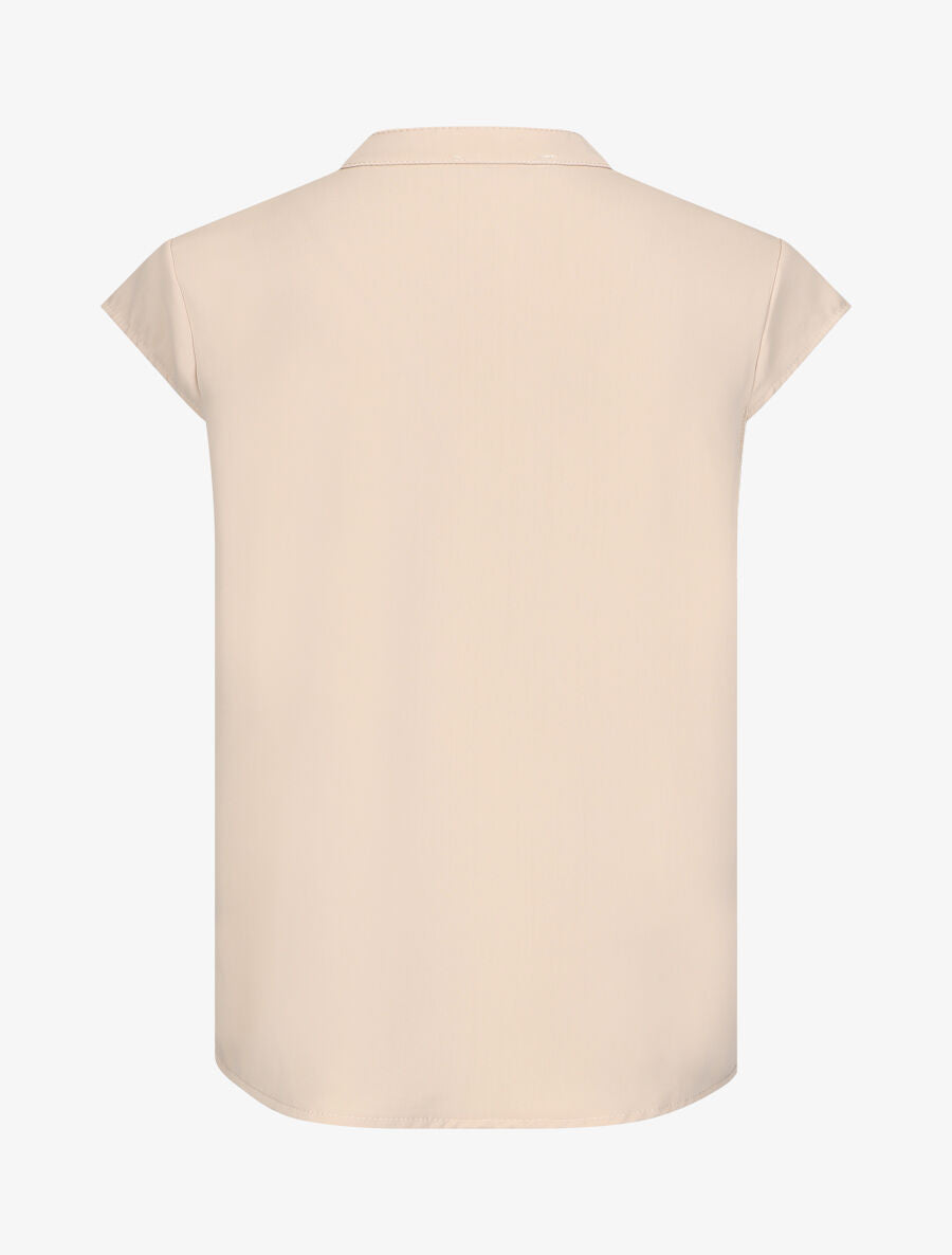 Top uni sans manches à chaîne - Beige - 2