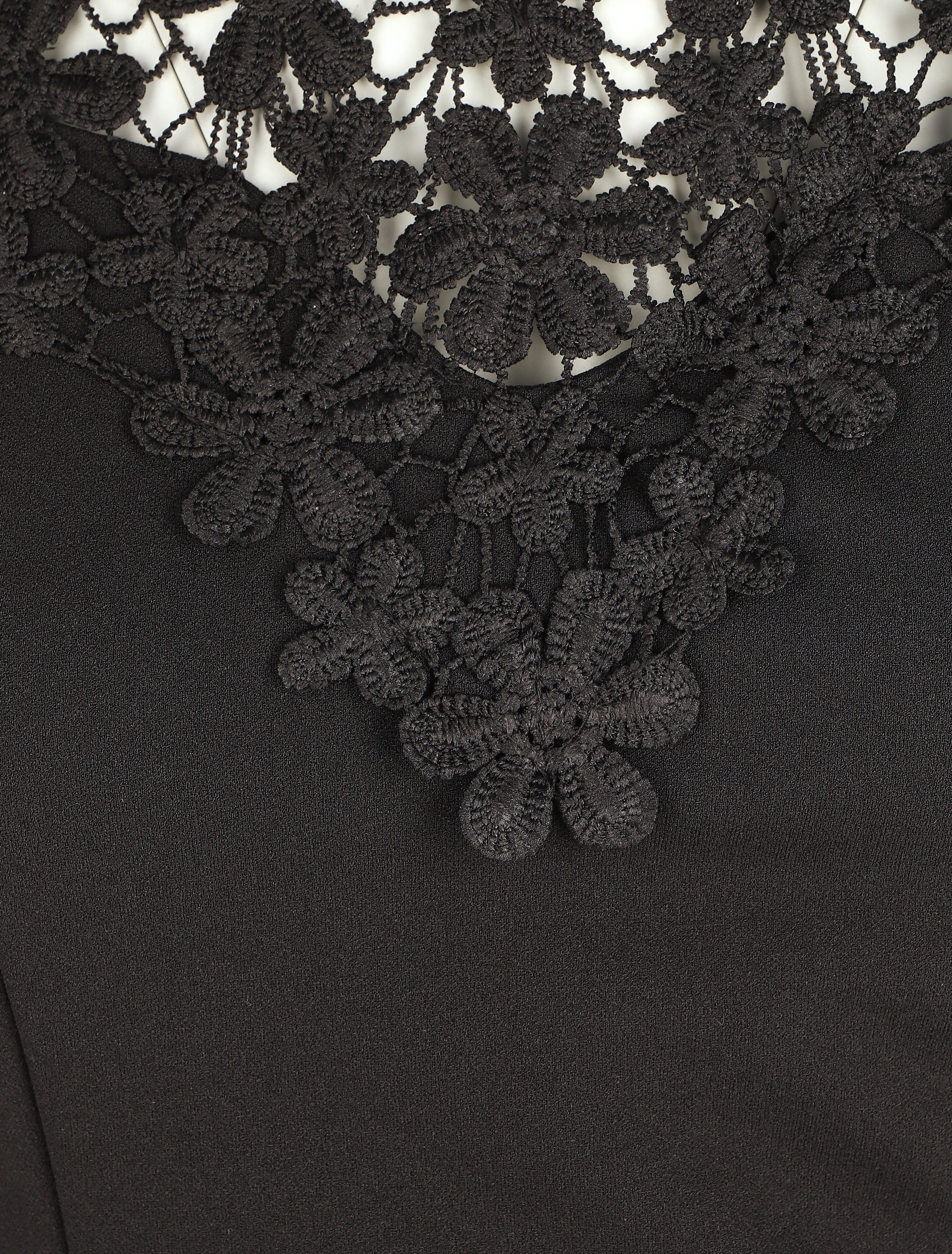 Robe ajustée sans manches col crochet - Noir - 3