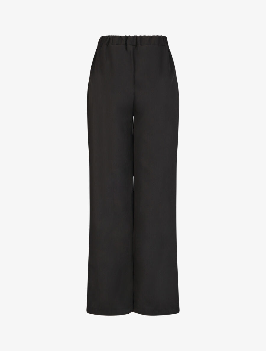 Pantalon droit uni taille haute - Noir - 2