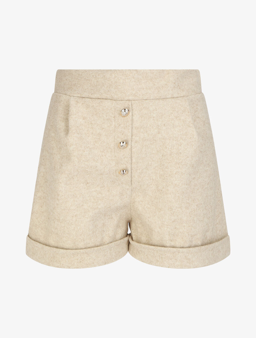 Short droit taille haute - Beige - 2