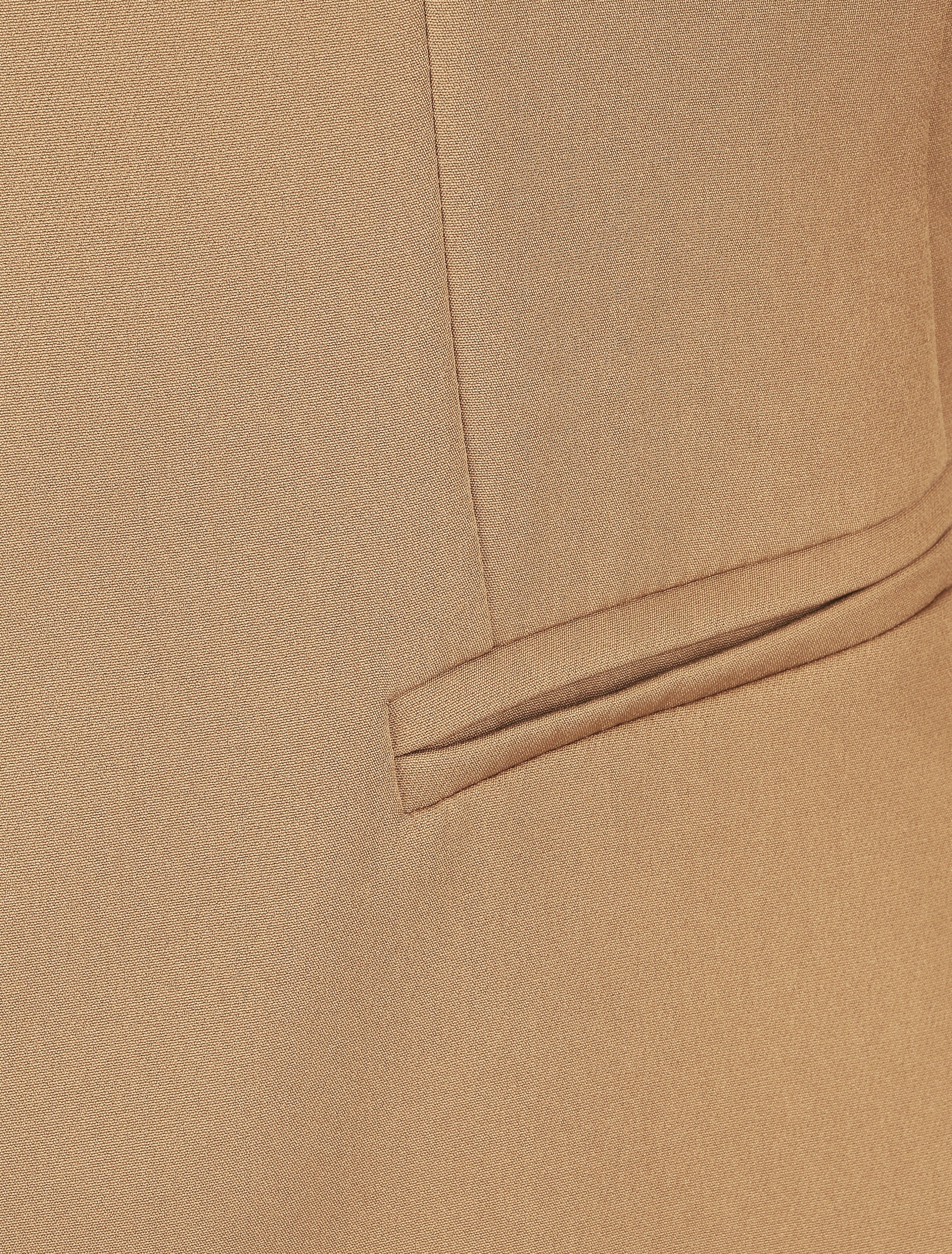 Blazer uni à revers imprimé alphabet - Camel - 3