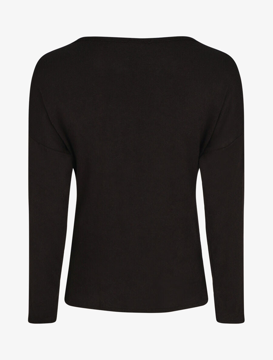 Pull droit inscription AMOUR - Noir - 2