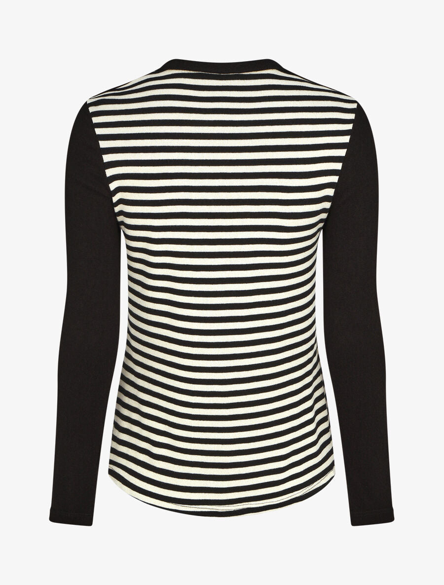 Pull rayé boléro en trompe l&
