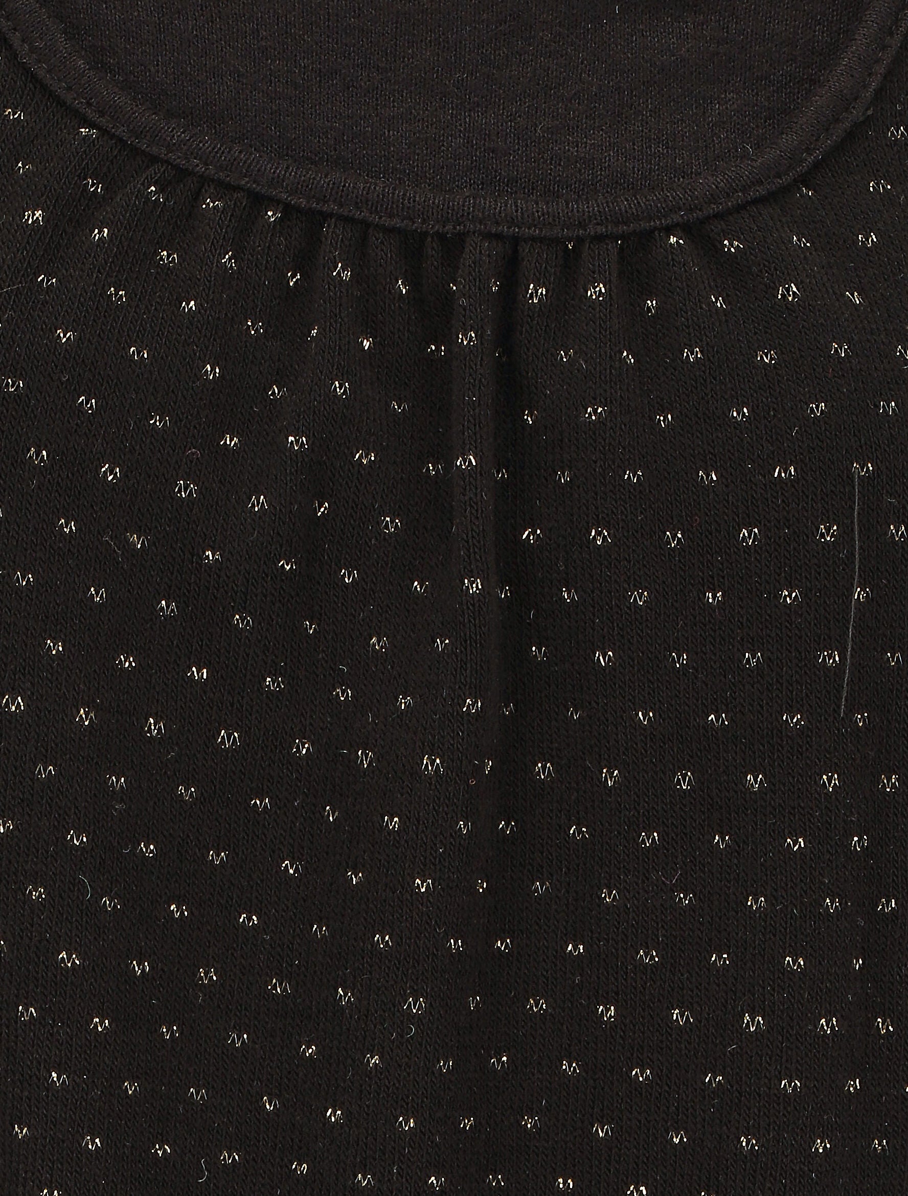 Pull uni à détail irisé - Noir - 3