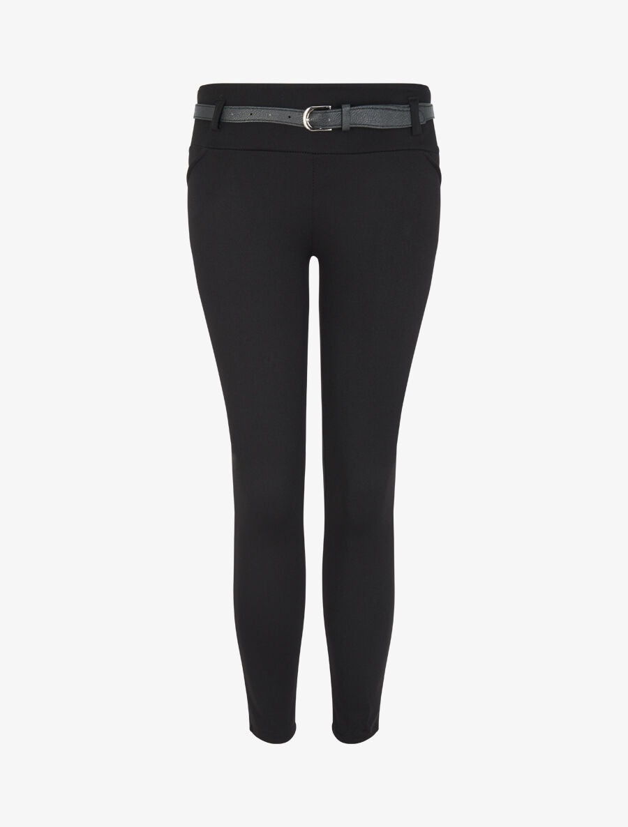 Legging taille basse à poches décoratives - Noir - 4