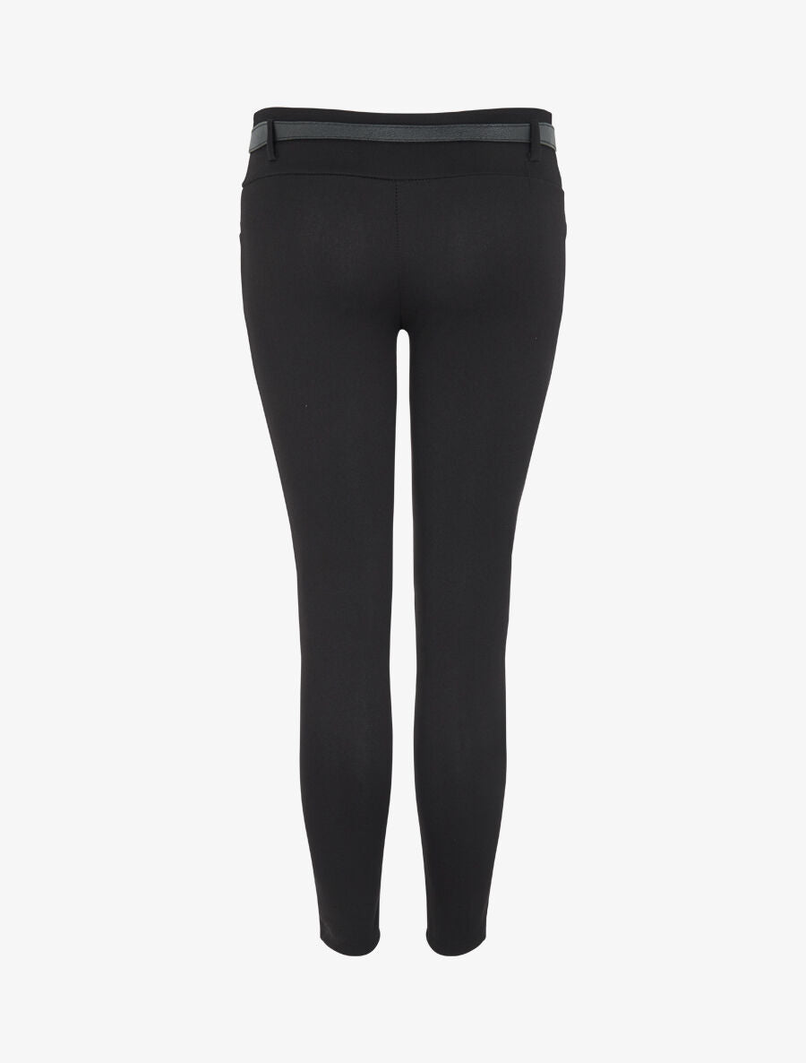 Legging taille basse à poches décoratives - Noir - 2