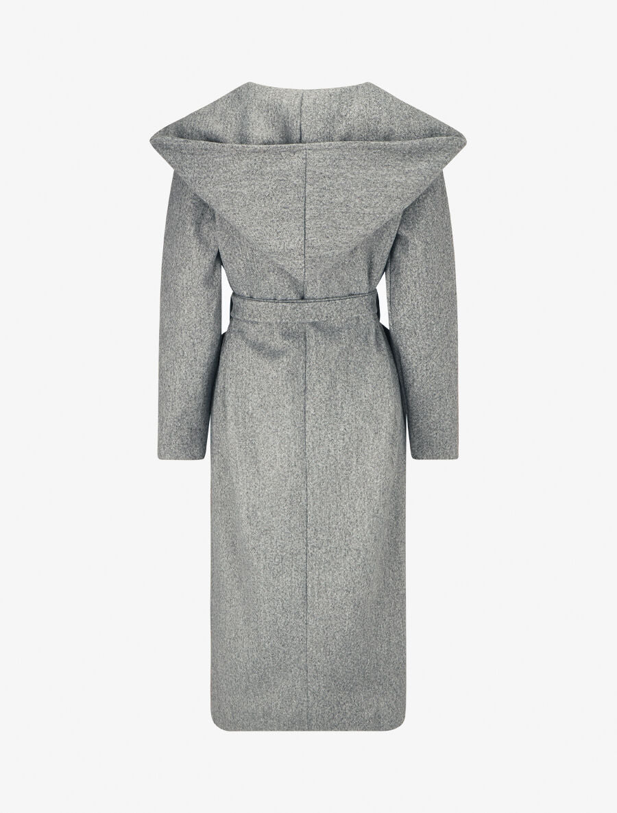 Manteau long à capuche - Gris - 2