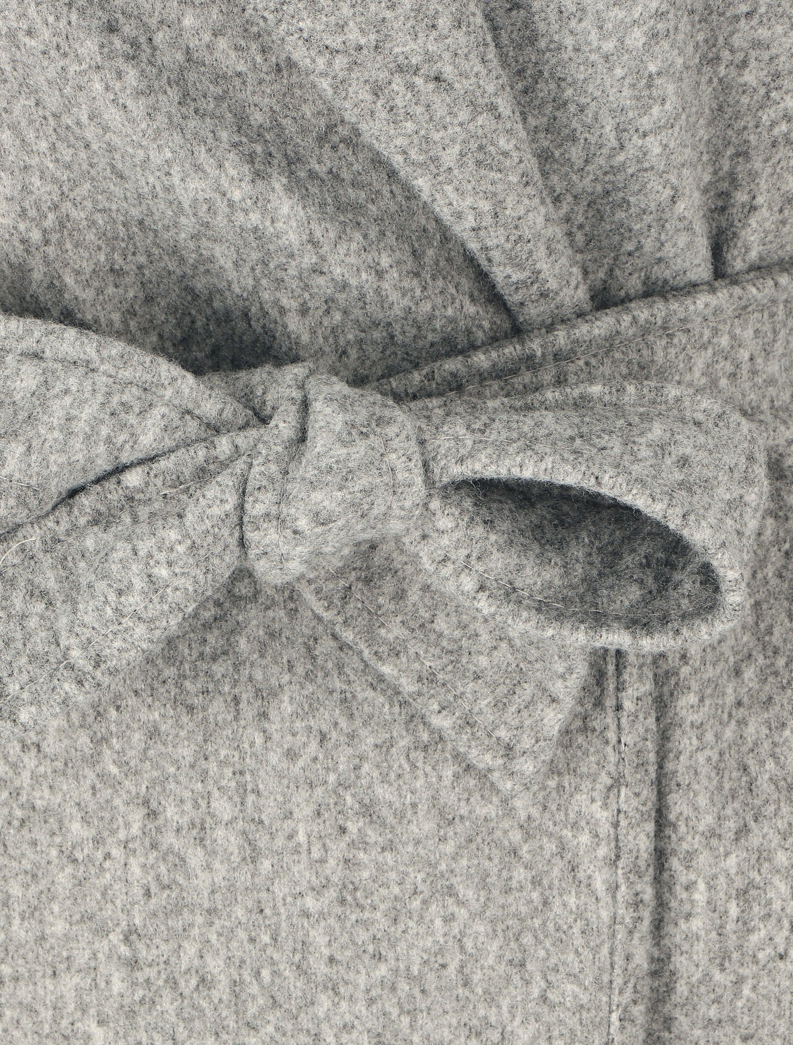Manteau long uni ceinturé - Gris - 3