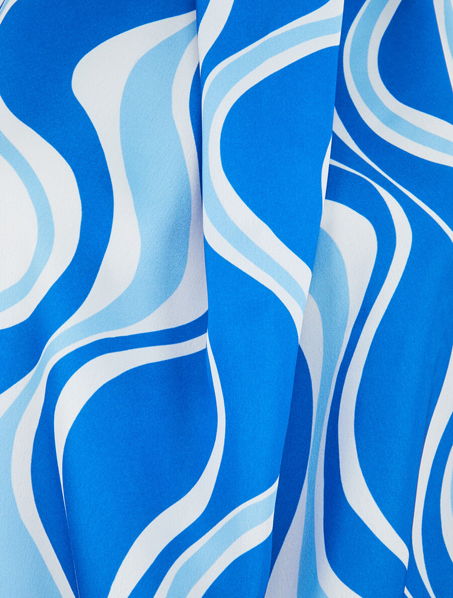 Top graphique sans manches col lavallière - Bleu électrique - 3