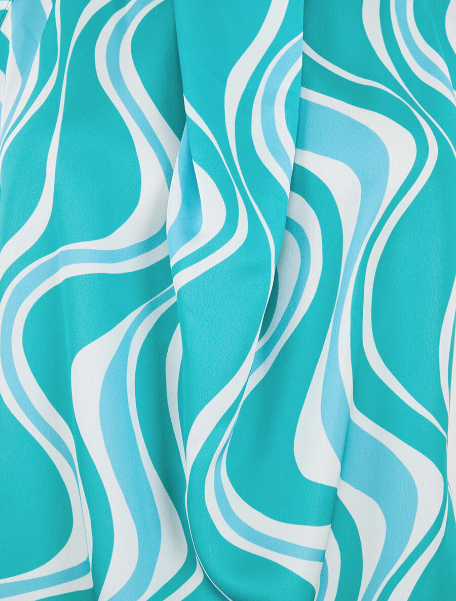 Top graphique sans manches col lavallière - Turquoise - 3