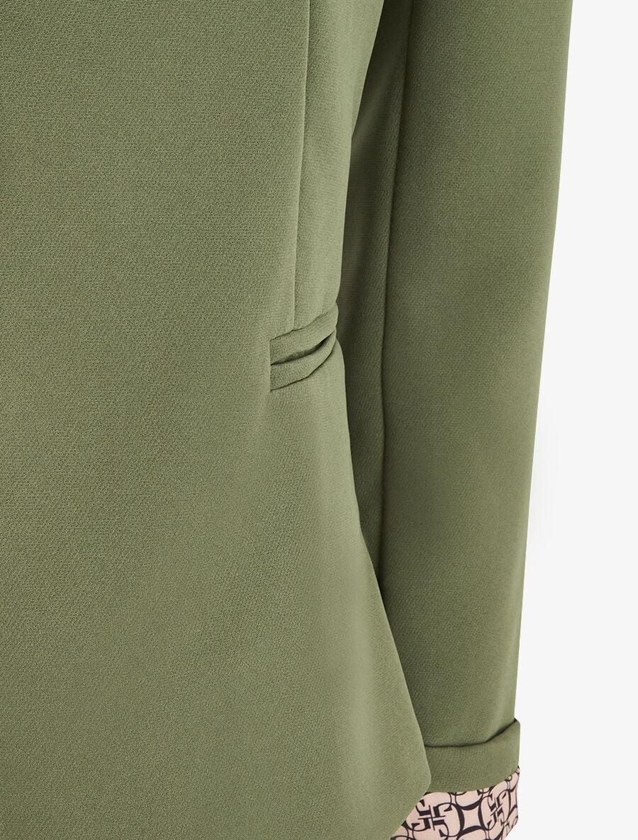 Blazer à manches imprimé graphique - Kaki - 3