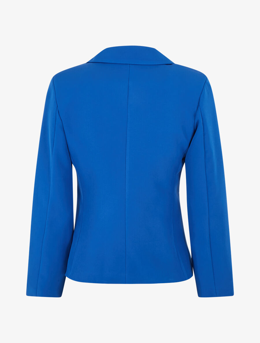 Veste mi-longue à poches décoratives - Bleu roi - 2