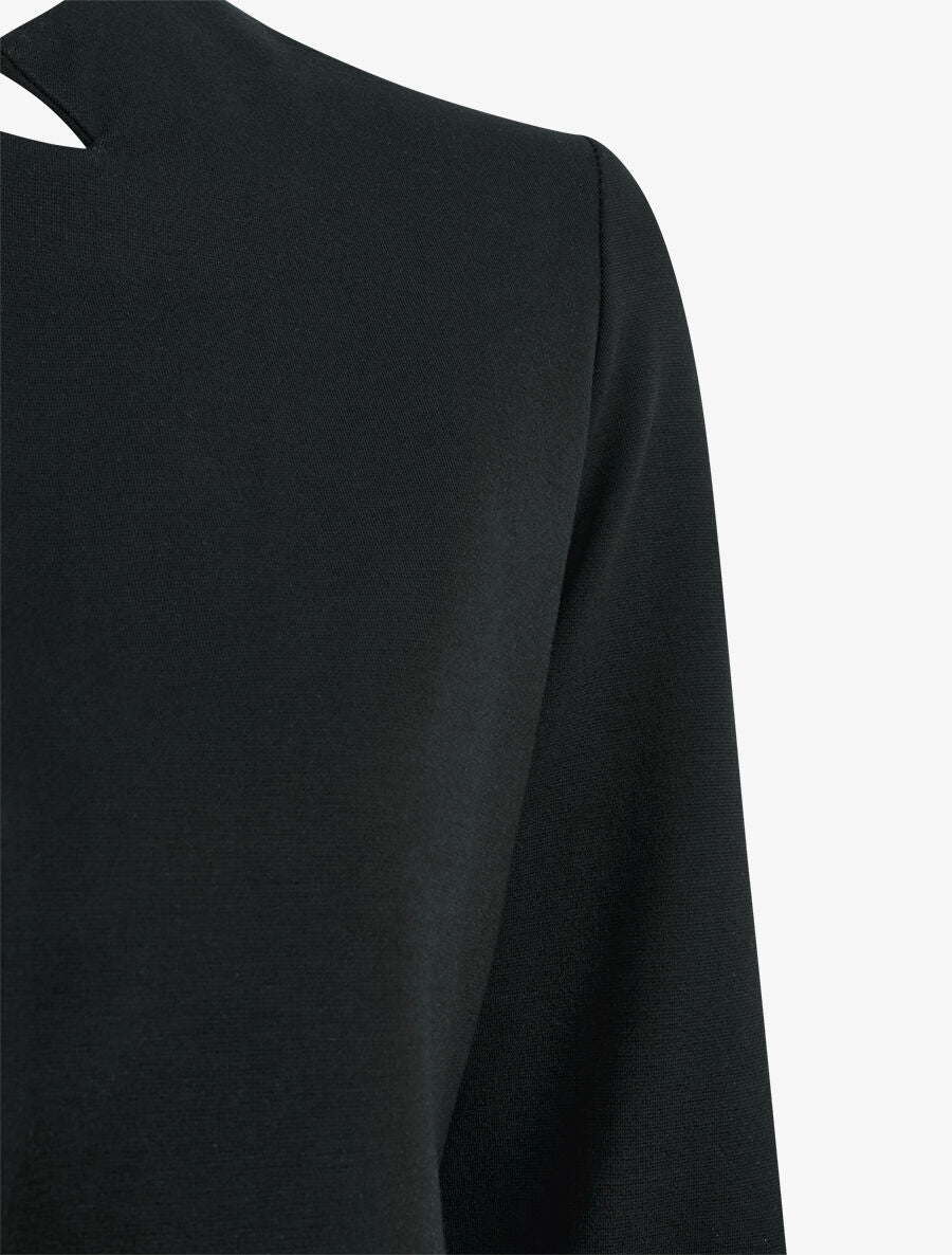 Veste courte ouverte à col cranté - Noir - 3