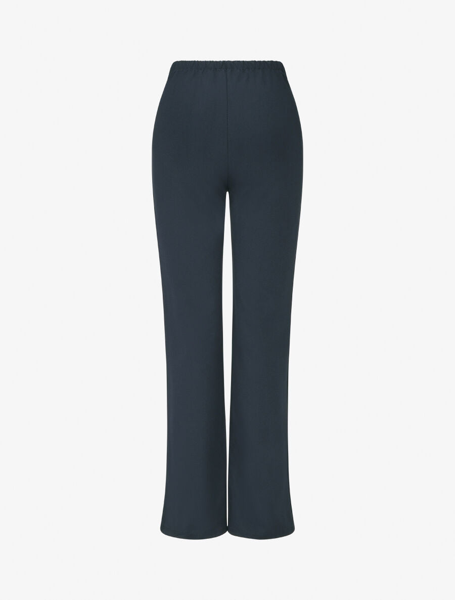 Pantalon uni à boutons décoratifs - Marine - 2