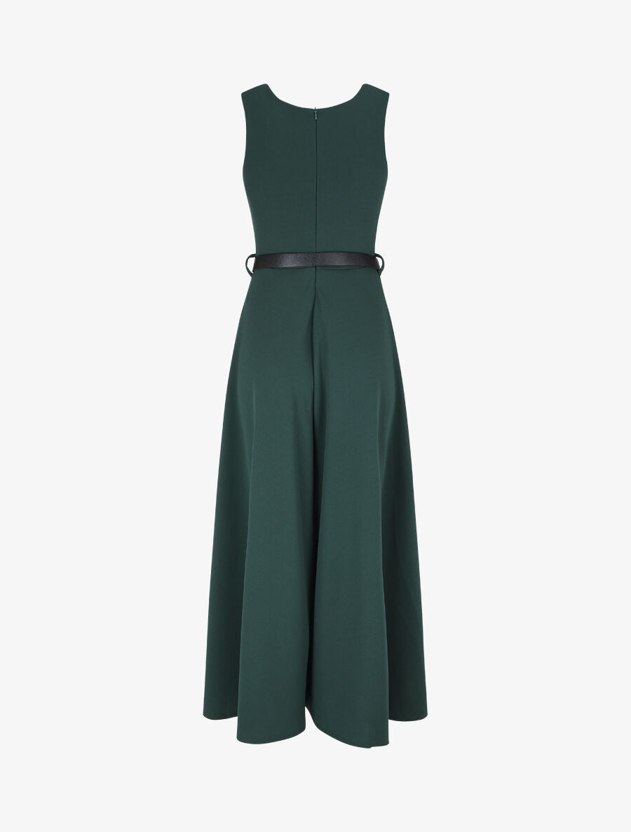 Combinaison ample sans manches unie - Vert foncé - 2