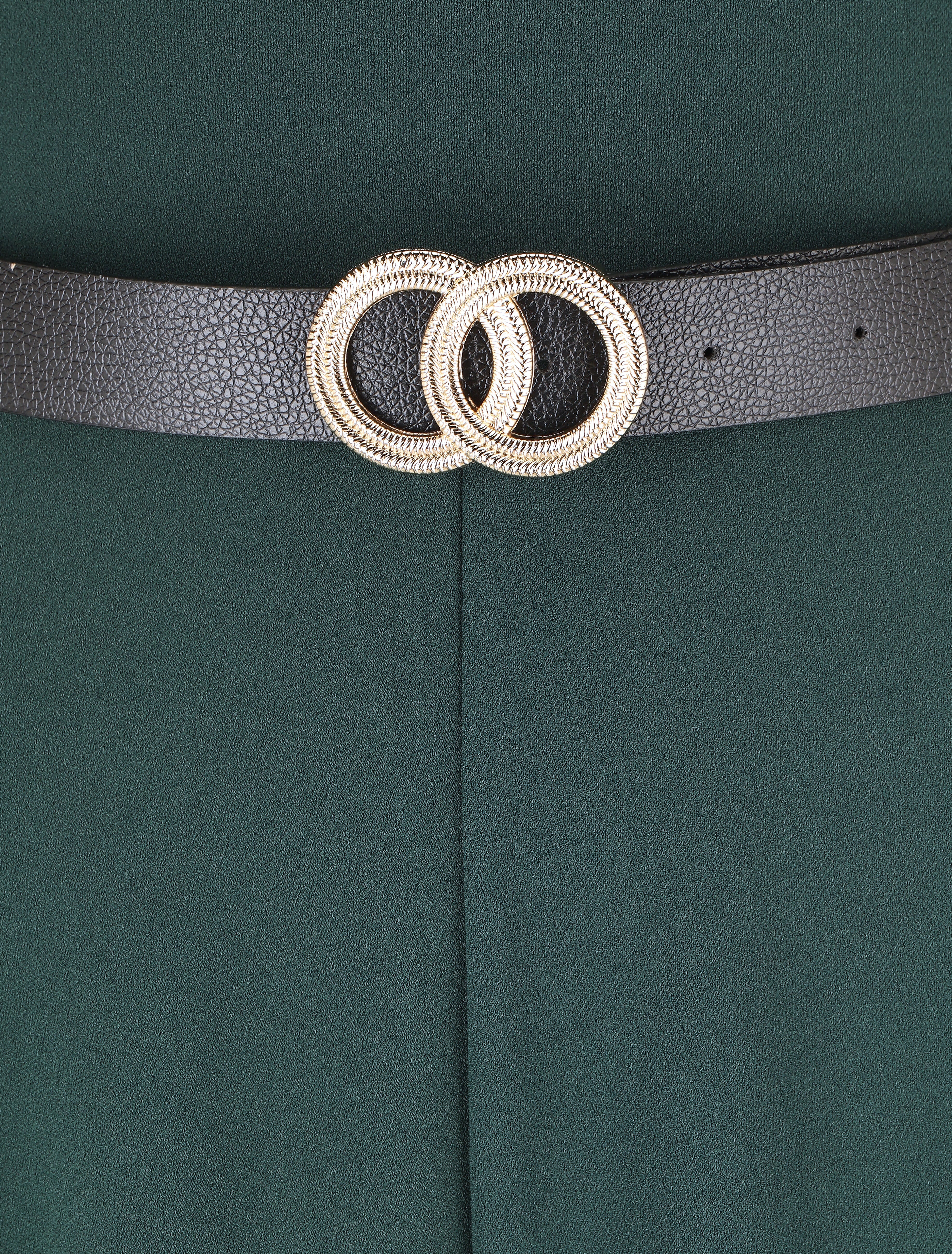 Combinaison ample sans manches unie - Vert foncé - 3