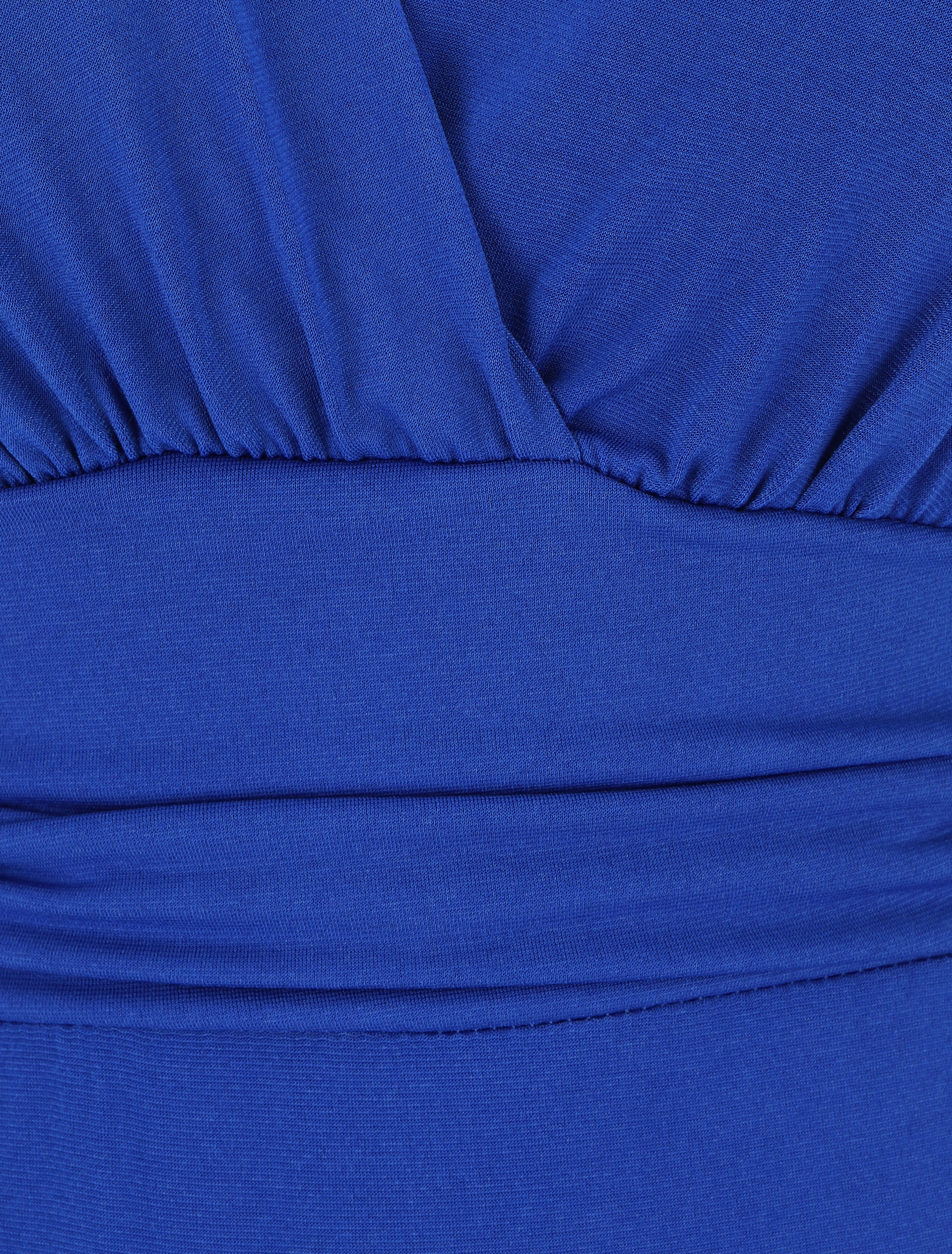 Body sans manches effet drapé - Bleu électrique - 3