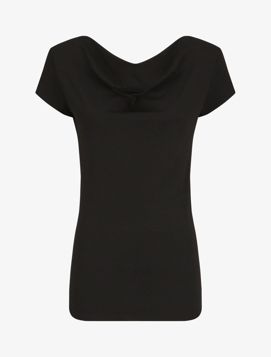 Top droit à détail noeud stylisé - Noir - 4