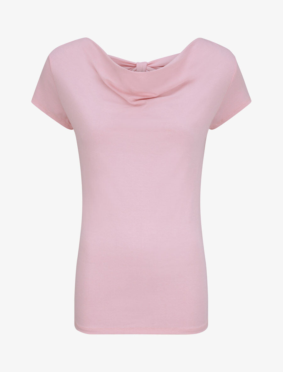 Top droit à détail noeud stylisé - Rose - 4