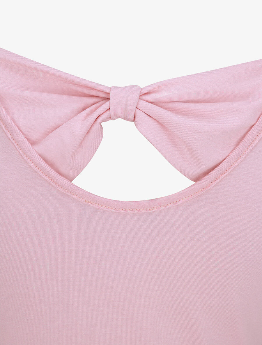 Top droit à détail noeud stylisé - Rose - 3