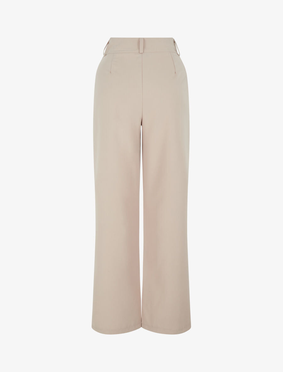 Pantalon ample uni - Beige - 2
