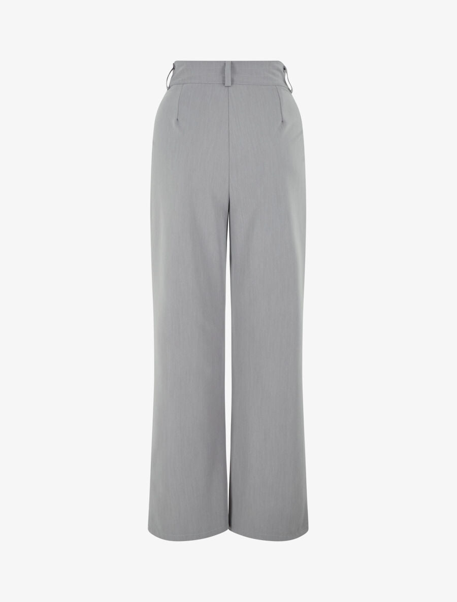 Pantalon ample uni - Gris - 2