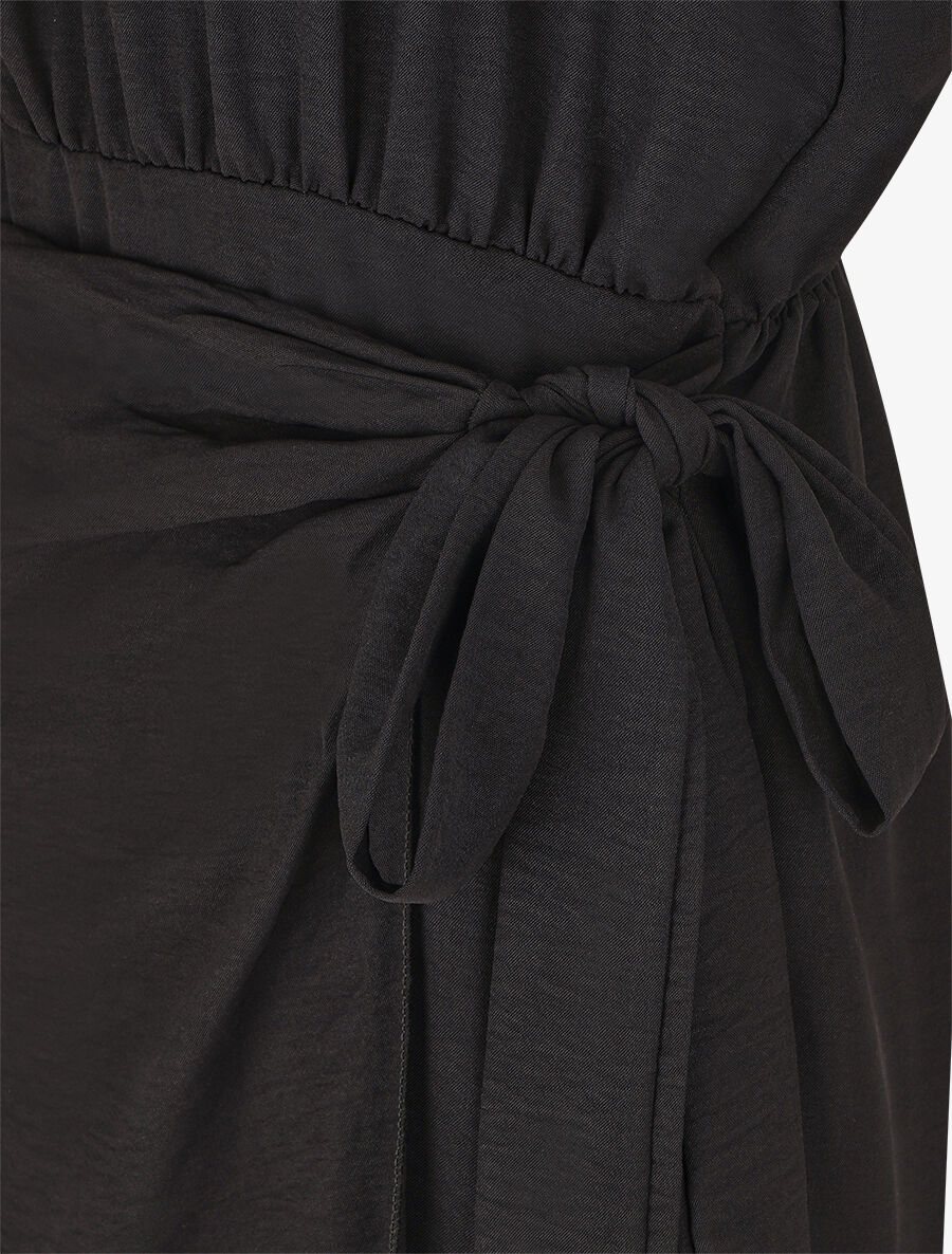 Robe longue style portefeuille - Noir - 3