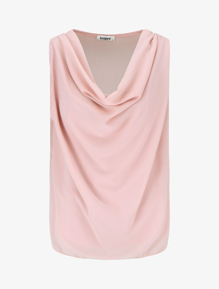 Top sans manches col bénitier - Rose - 1