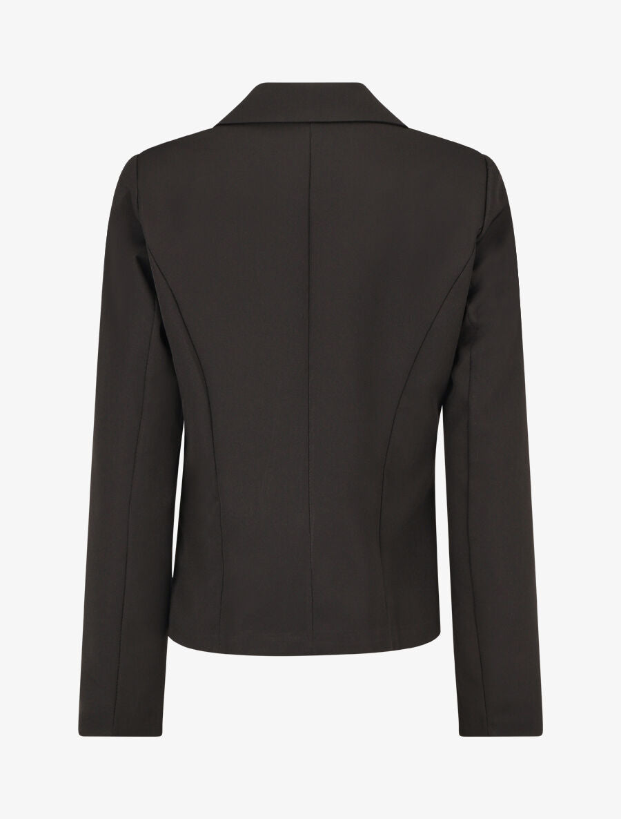 Blazer uni à 1 bouton - Noir - 2