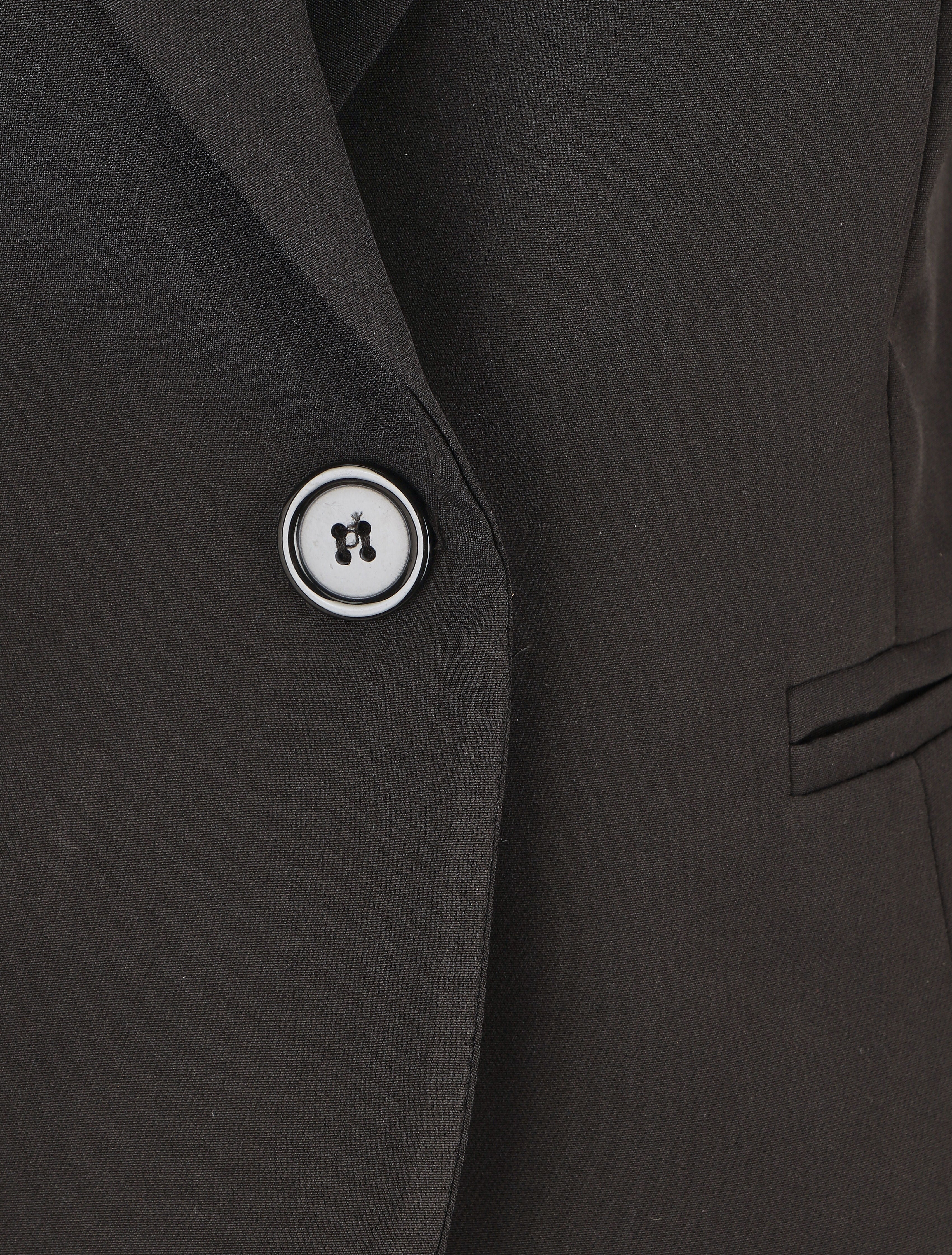Blazer uni à 1 bouton - Noir - 3