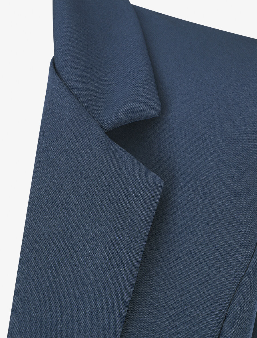 Blazer uni à 1 bouton - Marine - 3