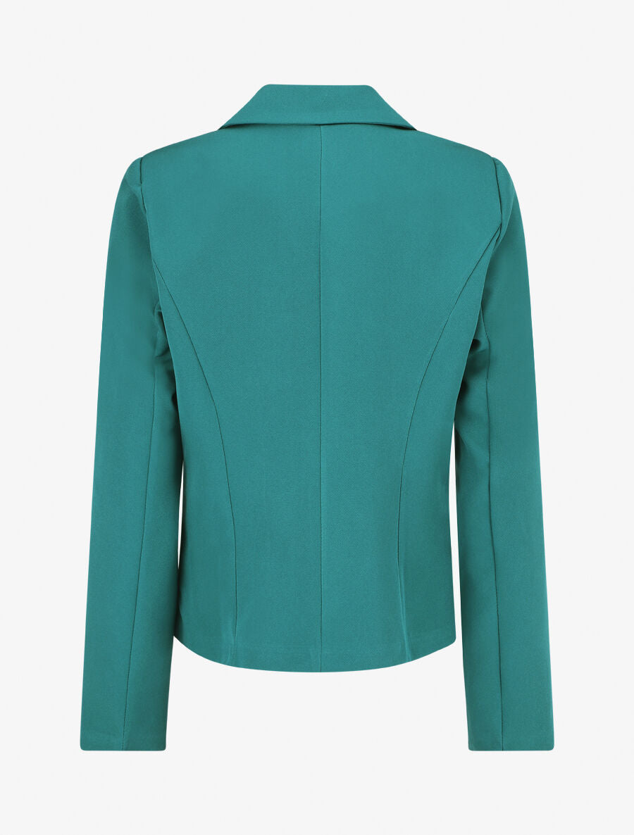 Blazer uni à 1 bouton - Bleu canard - 2