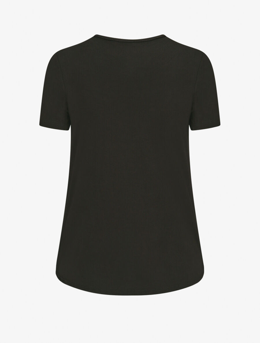 Top manches courtes style gilet ouvert - Noir/marine - 2