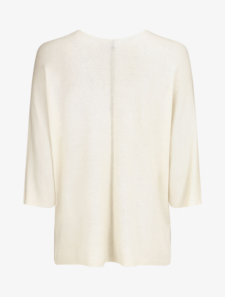 Pull fin à motif trois fleurs - Beige - 2