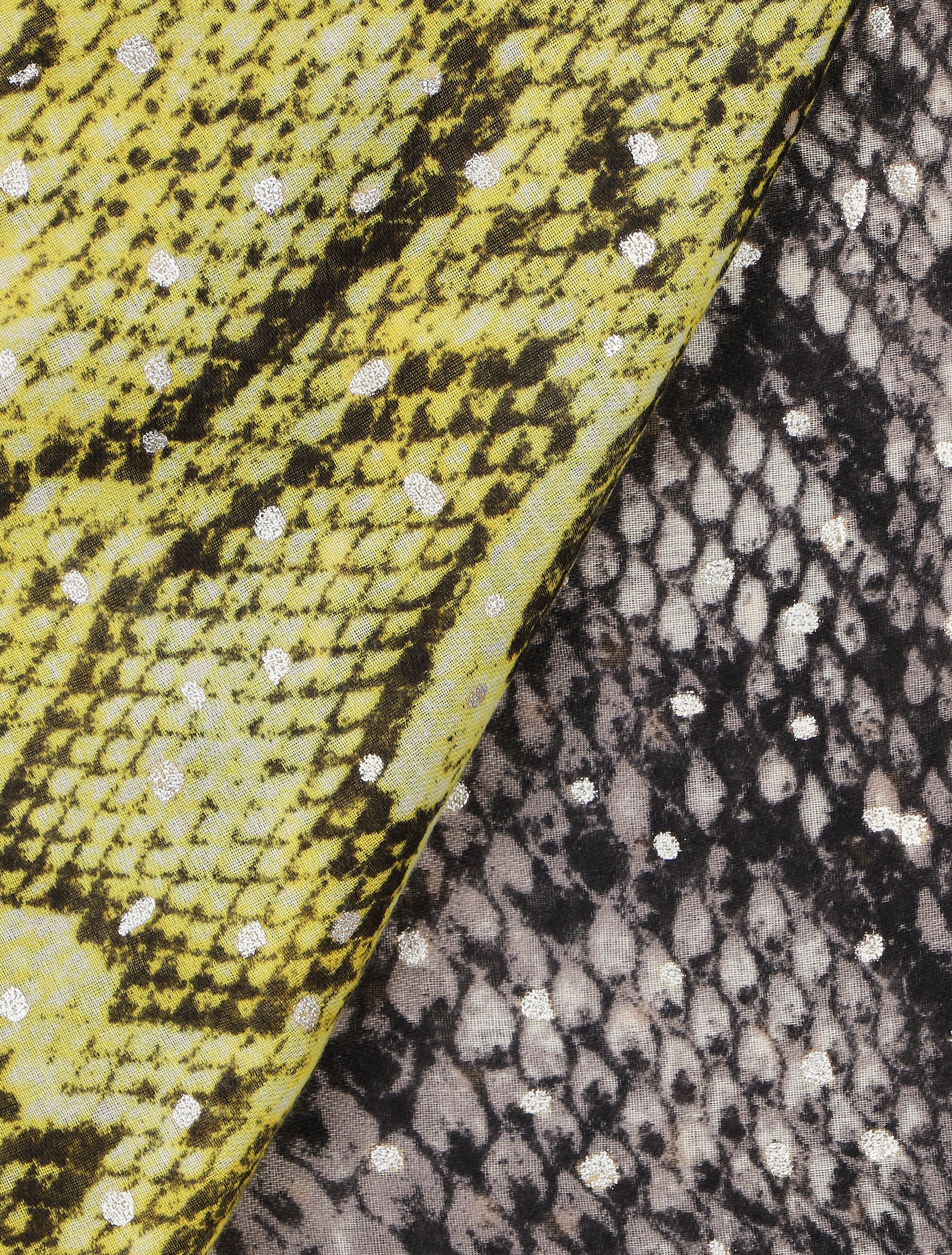 Foulard irisé imprimé python - Jaune - 3