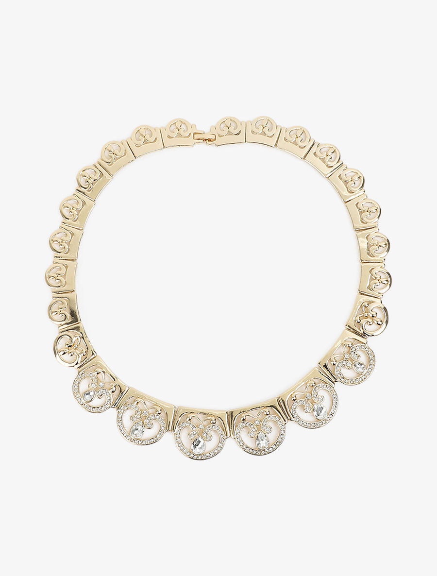 Parure arabesque 3 sets ornée de zircons - Or - 5
