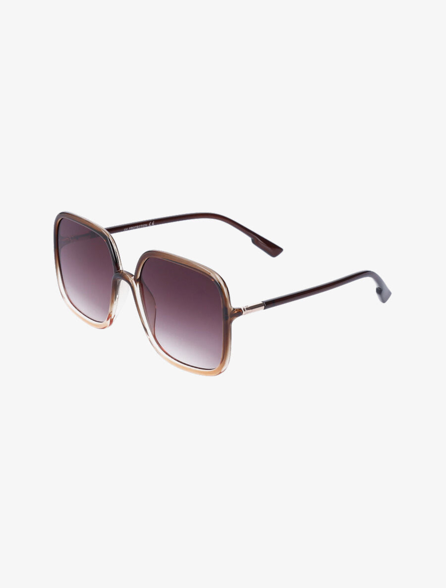 Lunettes de soleil carrées oversize - Brun - 2